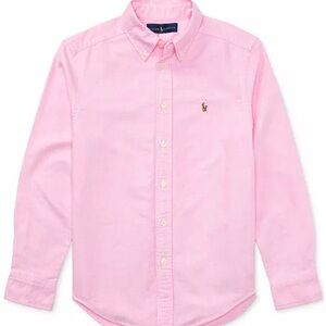 Big Boys Ralph Lauren Polo Oxford Embroidered Pony Shirt